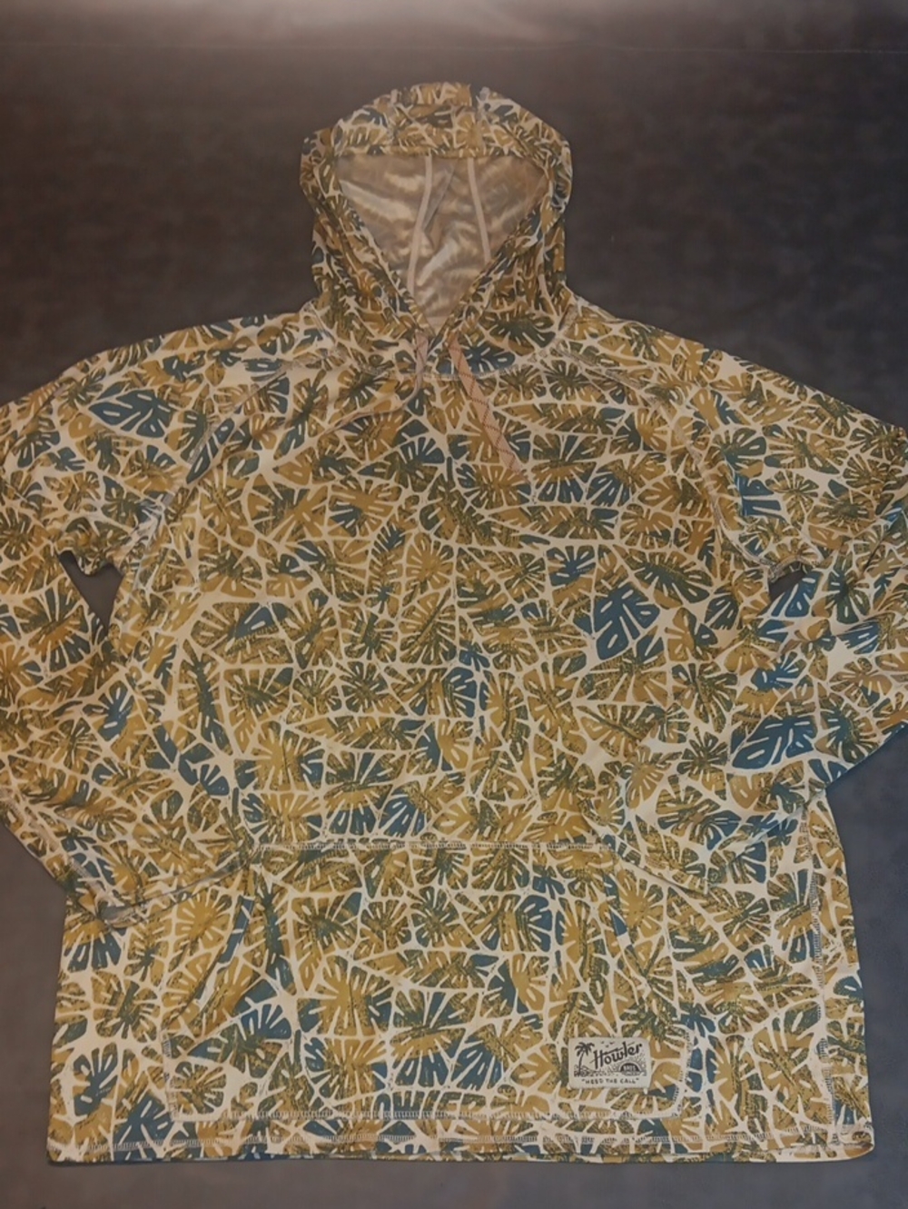 Howler Brothers Men's Loggerhead Hoodie Sun Shirt Tropical Print Size XL